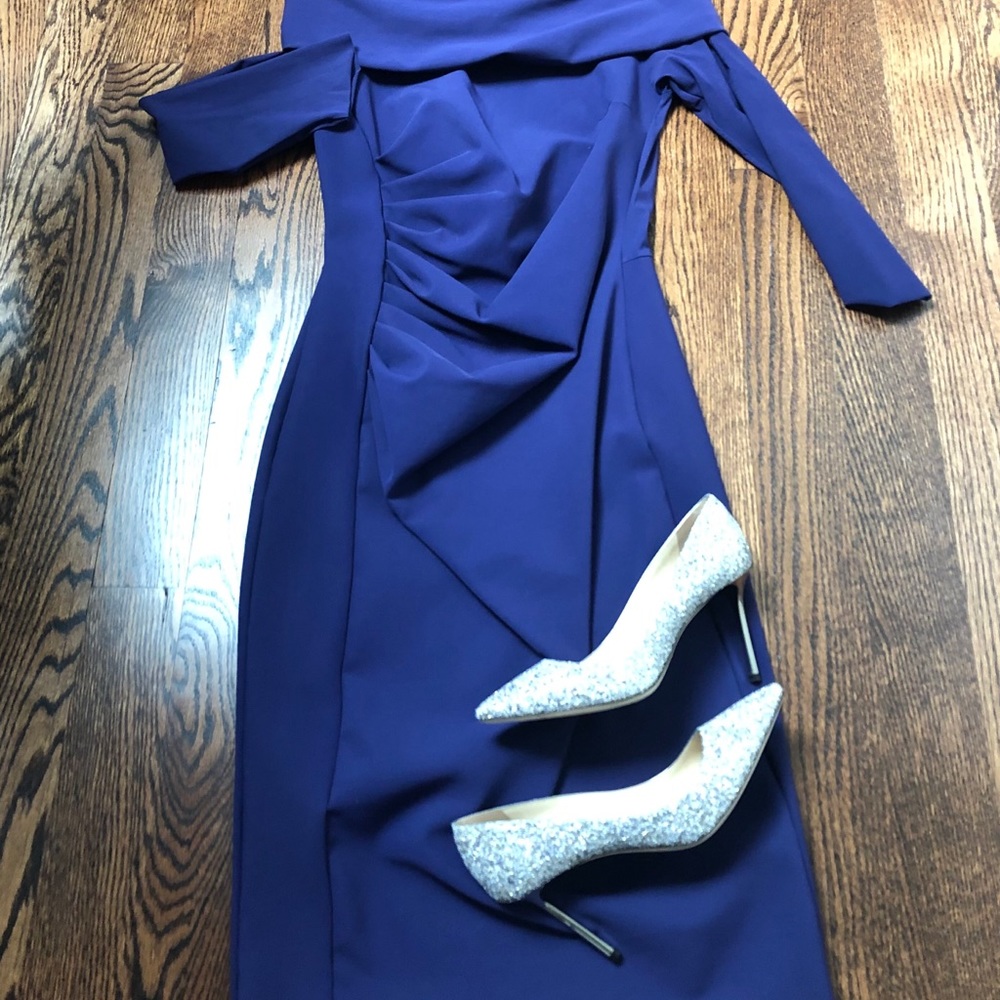 Chiara Boni Shawl Collar Dress - La Petite Robe